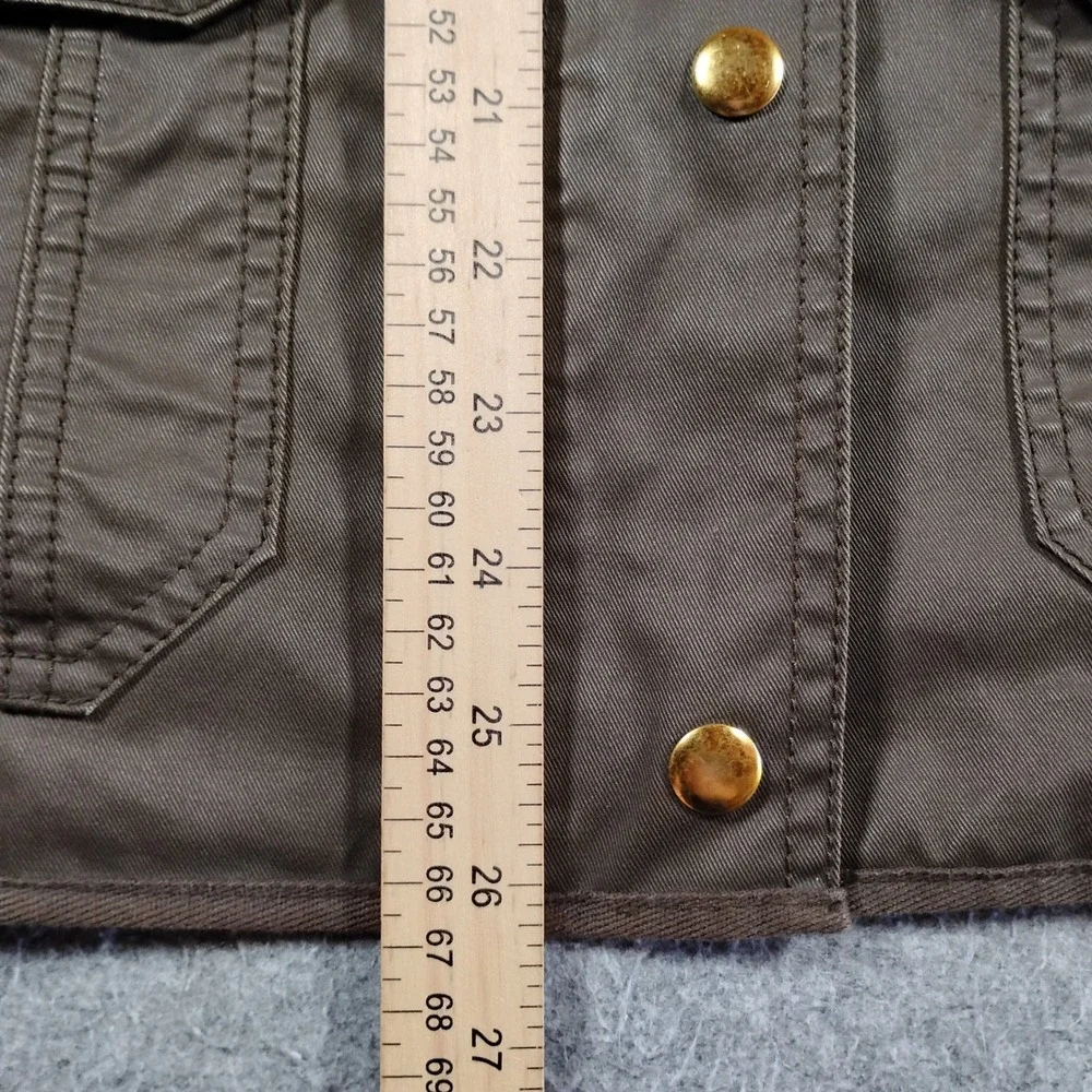 J.Crew Downtown Field Jacket Womens Medium Mossy Brown Waxed Utility Coat 19034